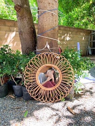 gương mây decor