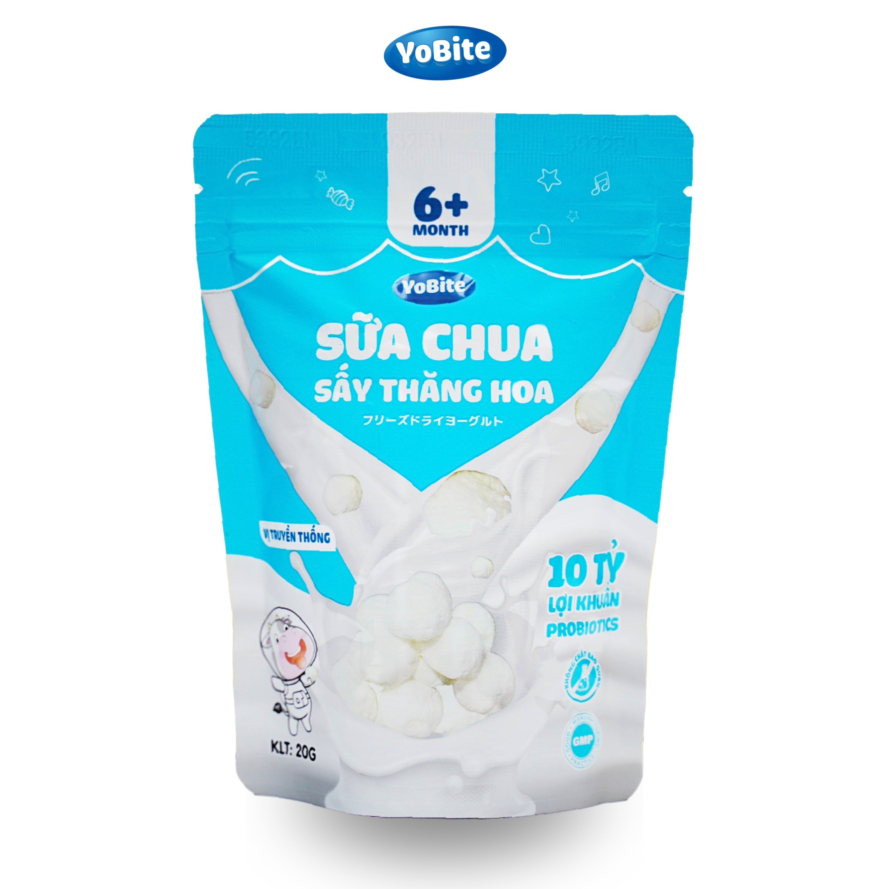 Sữa chua khô ăn dặm YoBite Kids vị Truyền thống - Hỗ trợ tiêu hóa, ngừa biếng ăn