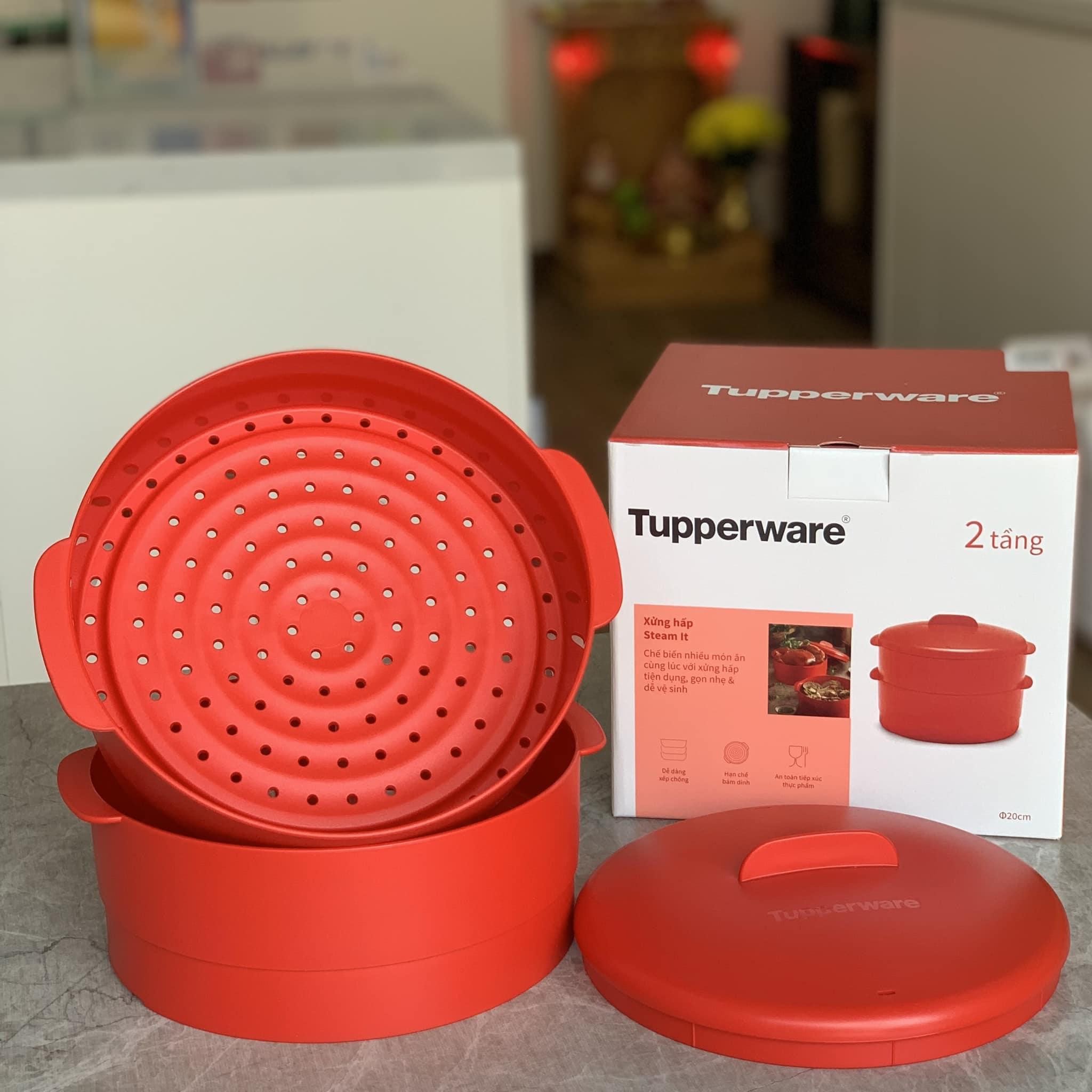 Xửng Hấp 2 Tầng/3 Tầng Tupperware Steam It - Tupperware Mall Chợ Lớn