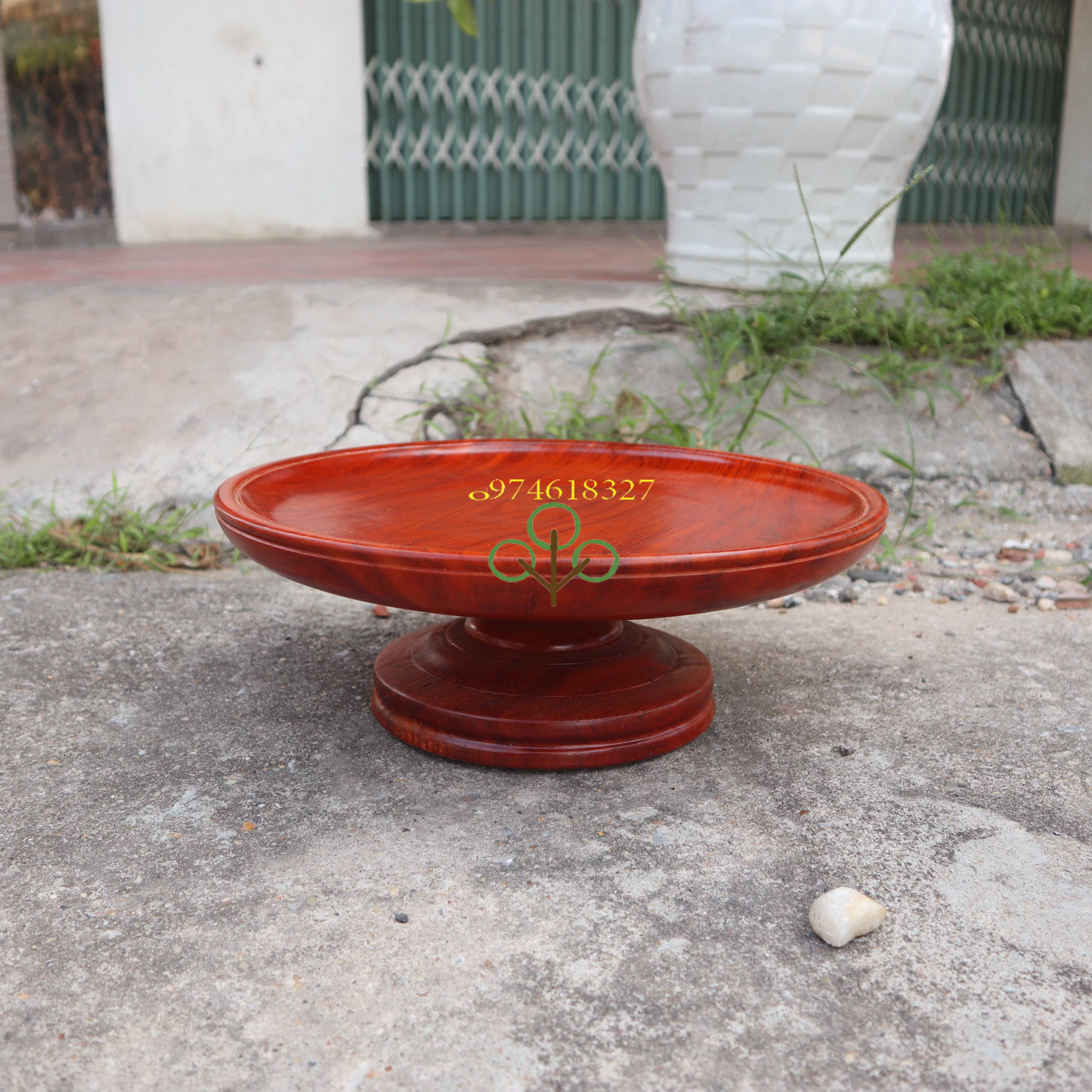 Mâm thờ hoa quả gỗ hương nguyên khối nhiều cỡ đĩa
