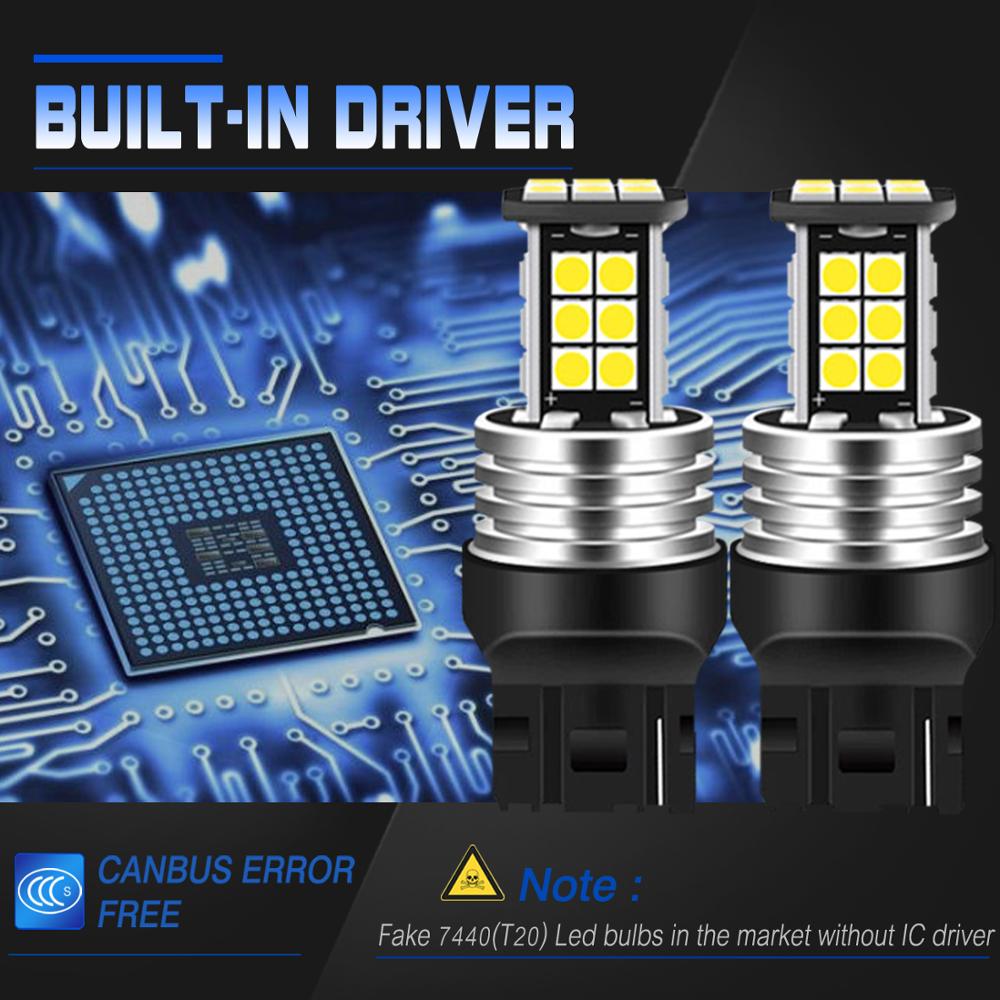 Bóng Led T20 7440 Siêu Sáng Cho Đèn Hậu, Đèn Lùi, Xi Nhan Xe Máy Ô Tô 24smd 3030