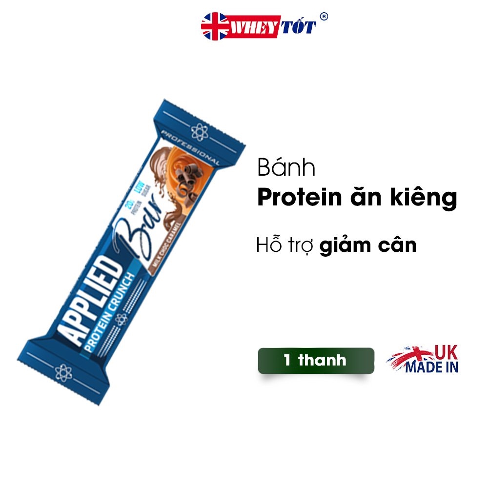 ◐♚☜  BÁNH PROTEIN ĂN KIÊNG APPLIED PROTEIN CRUNCH BAR 1 THANH