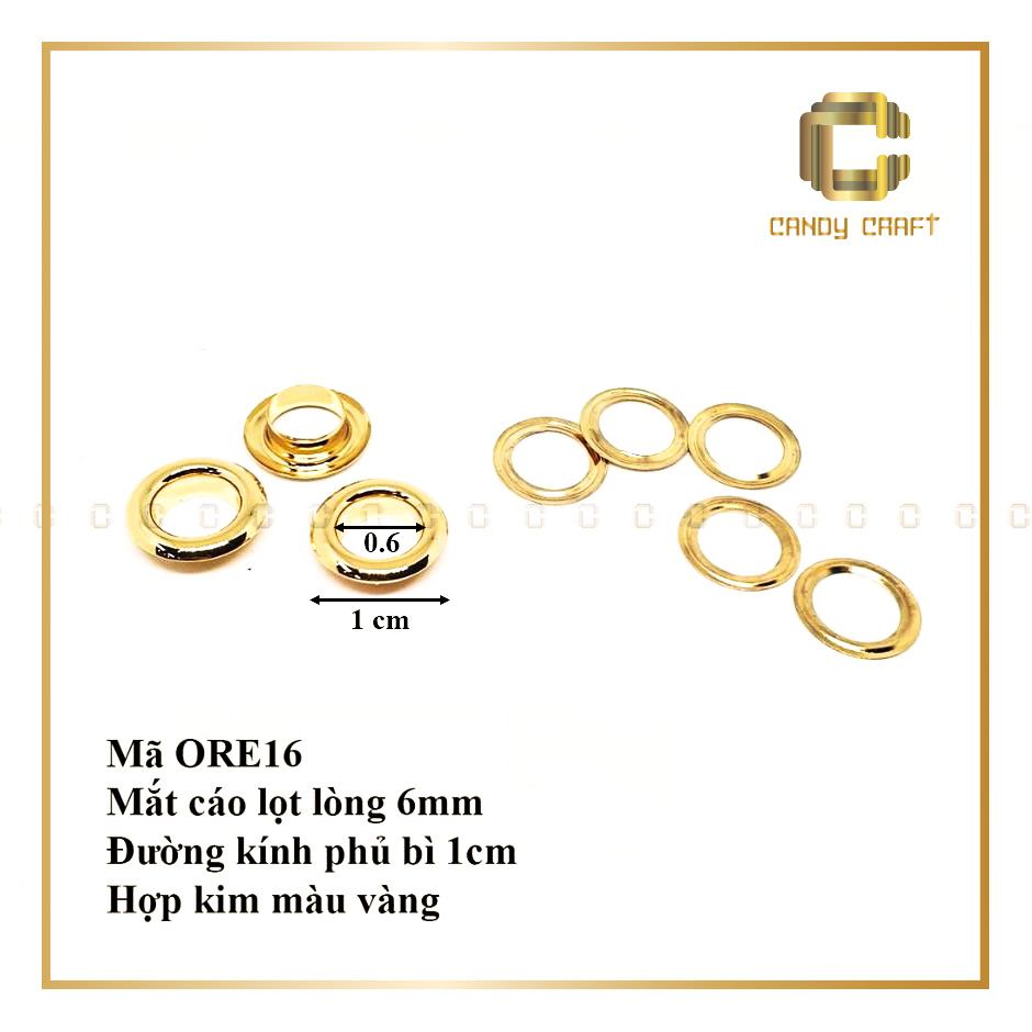 Mắt cáo 1 mặt tán (dùng cối đóng 1 bịch 10 bộ) - phụ kiện làm túi xách