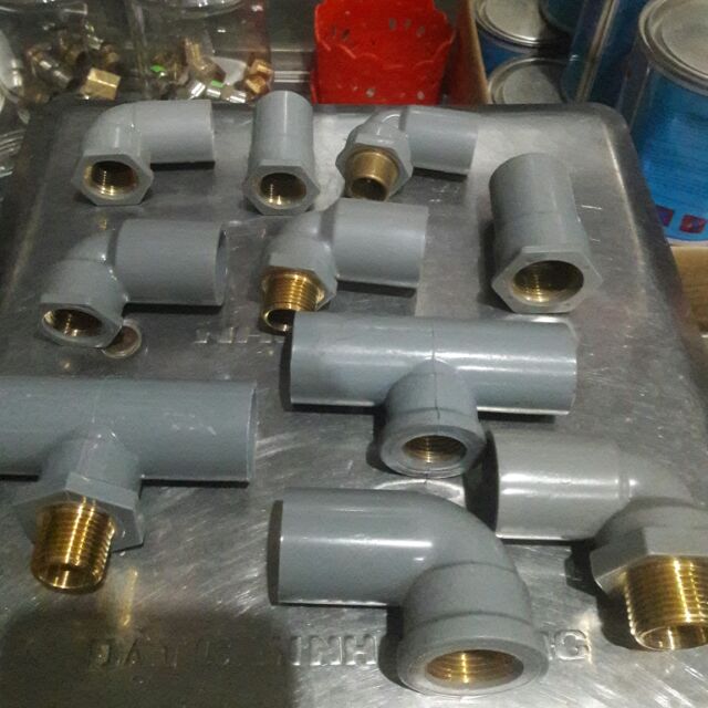 Phụ kiện nước co tê lơi 27 mm Bình Minh, ren đồng thau 27 mm
