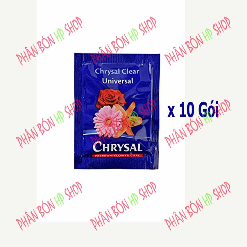 10 Gói Dưỡng Chất Hoa Tươi Lâu Tàn CHRYSAL CLEAR (Gói 5g)