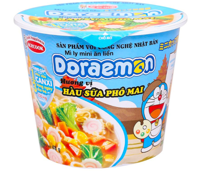 ( thùng 12 ly) Mì ly Doraemon hàu sữa phô mai