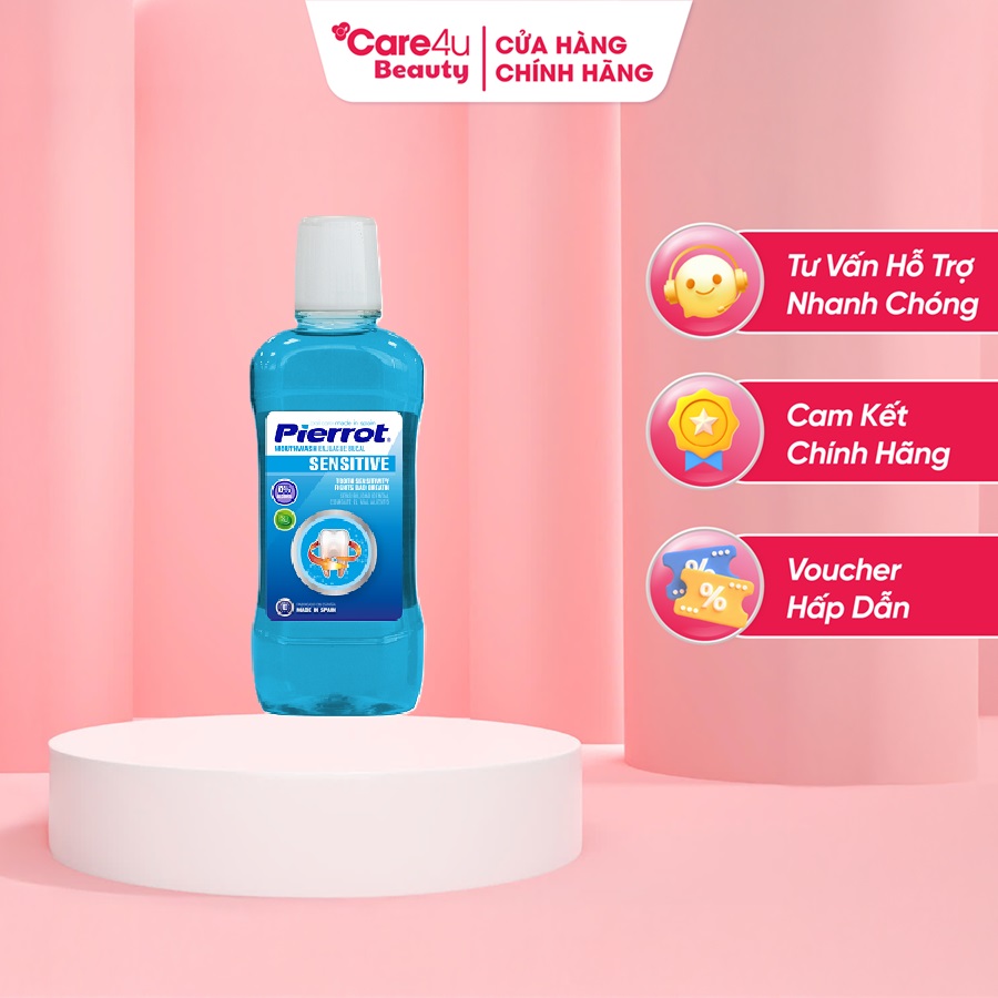 [ Mua 2 tặng 1 ] Nước súc miệng cho răng nhạy cảm Pierrot 500ML