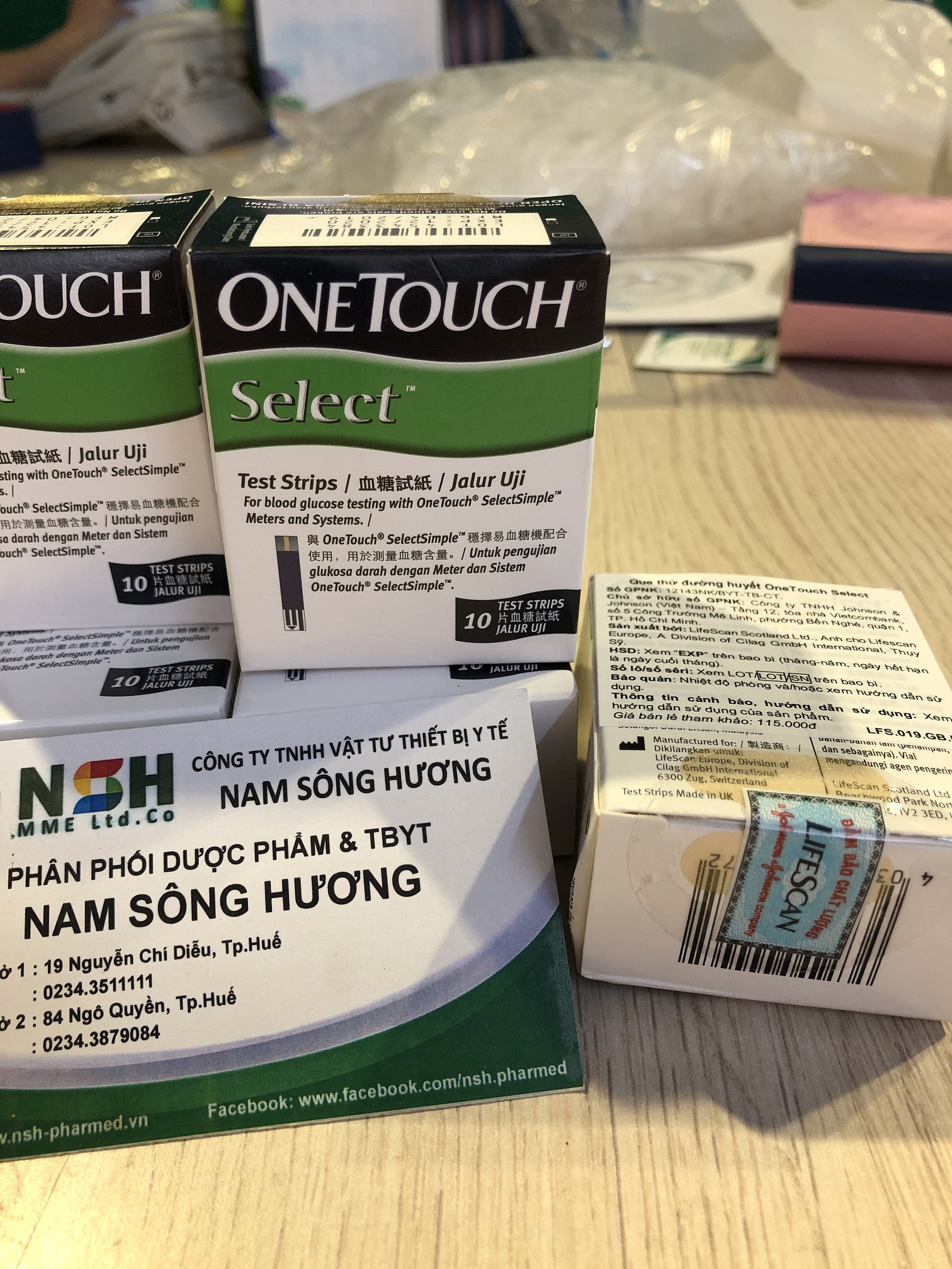 Que thử TEST THỬ TIỂU ĐƯỜNG của máy đo đường huyết OneTouch Select Simple (10 que)