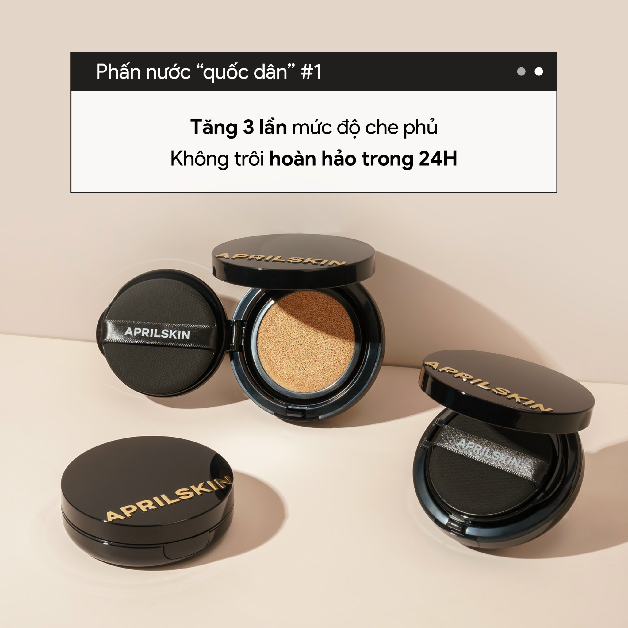 [Tặng Kèm Refill 15g] Phấn nước Aprilskin Magic Snow Cushion SPF 50+, PA +++