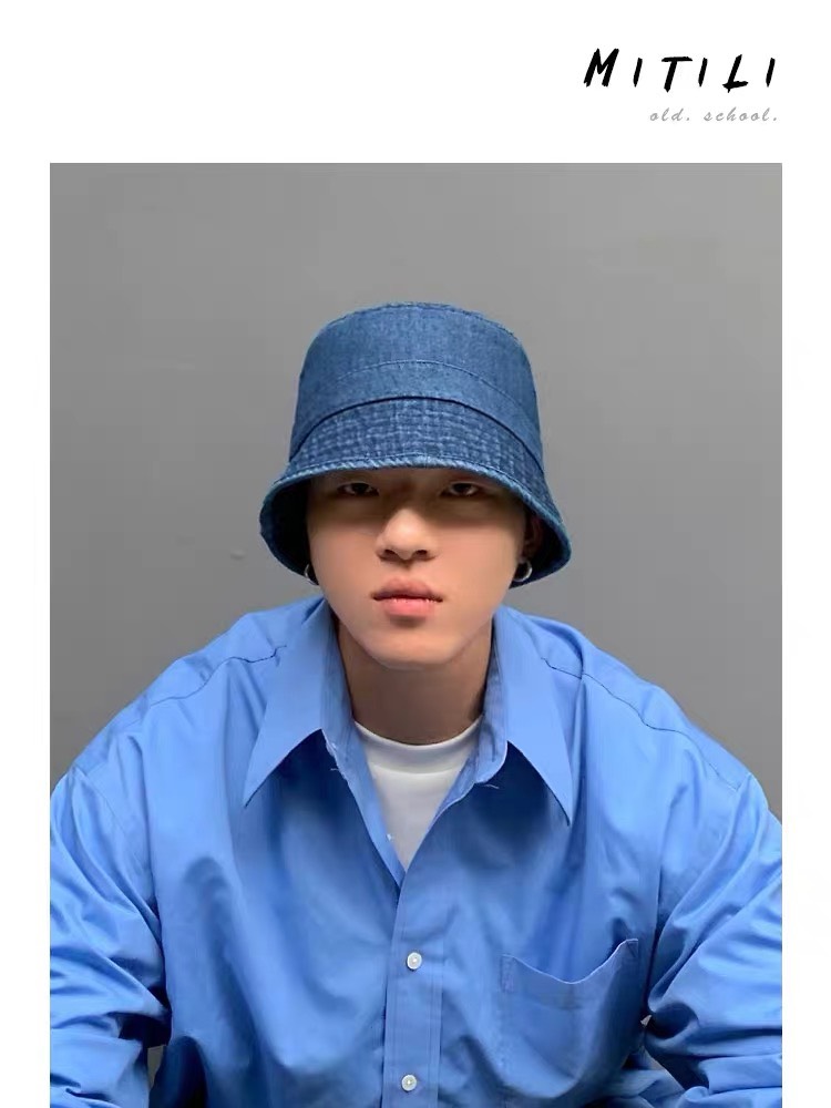 Mũ bucket denim trơn mẫu mới