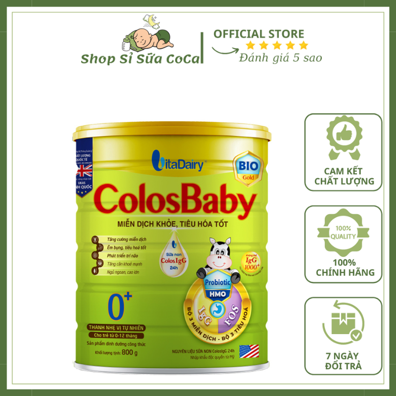 Sữa Colosbaby Bio 0+ 800gr (date 2026,Mã Qr đầy đủ)