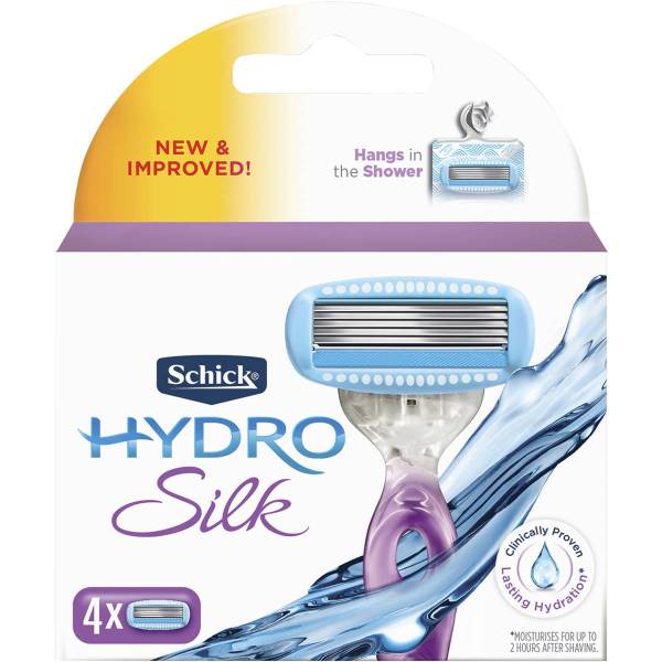 Set 4 Lưỡi Cạo Thay Thế- Schick Hydro Silk Sensitive Care- chuẩn auth