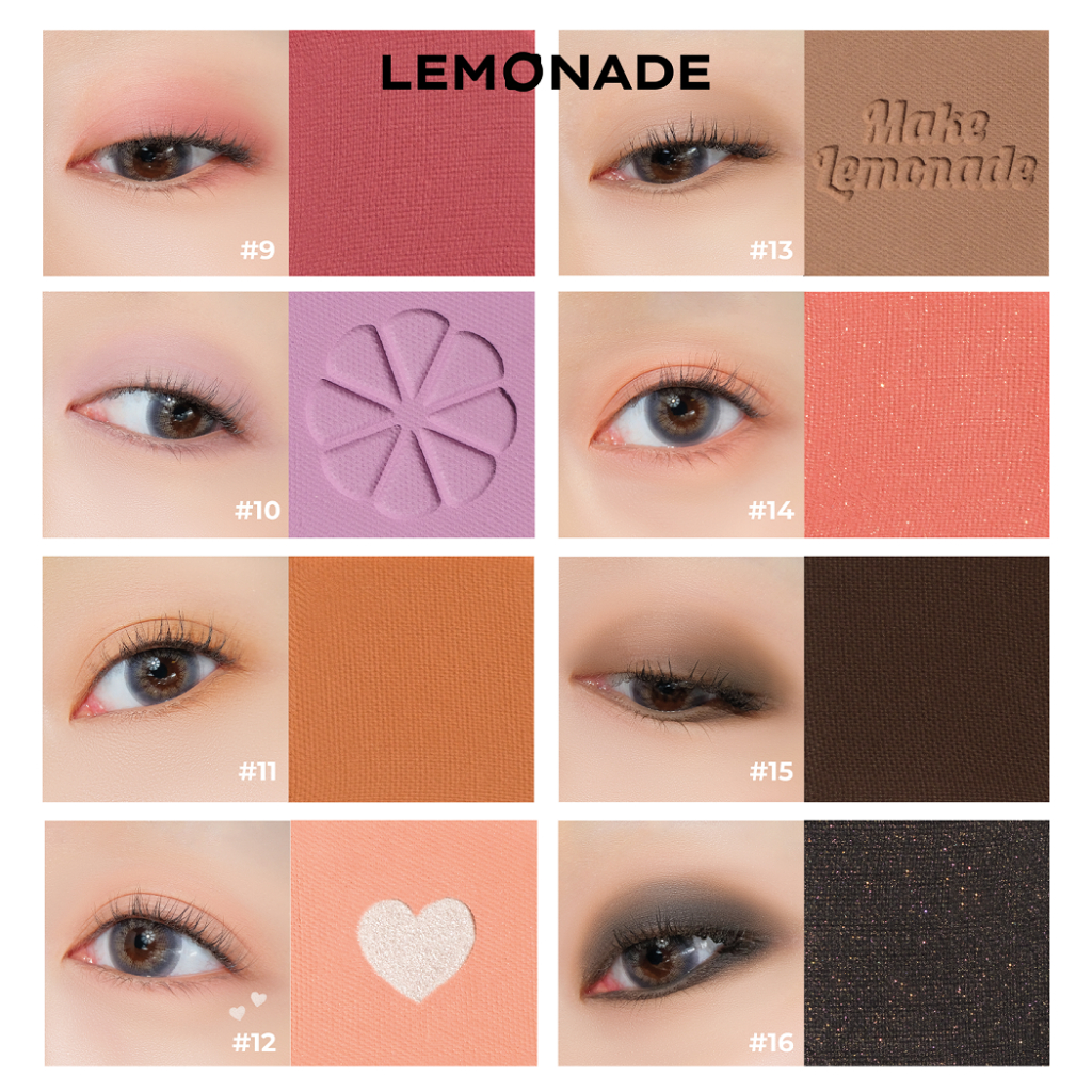 Bảng phấn mắt Lemonade Aesthetic Eyeshadow Palette 16 ô 20.8g