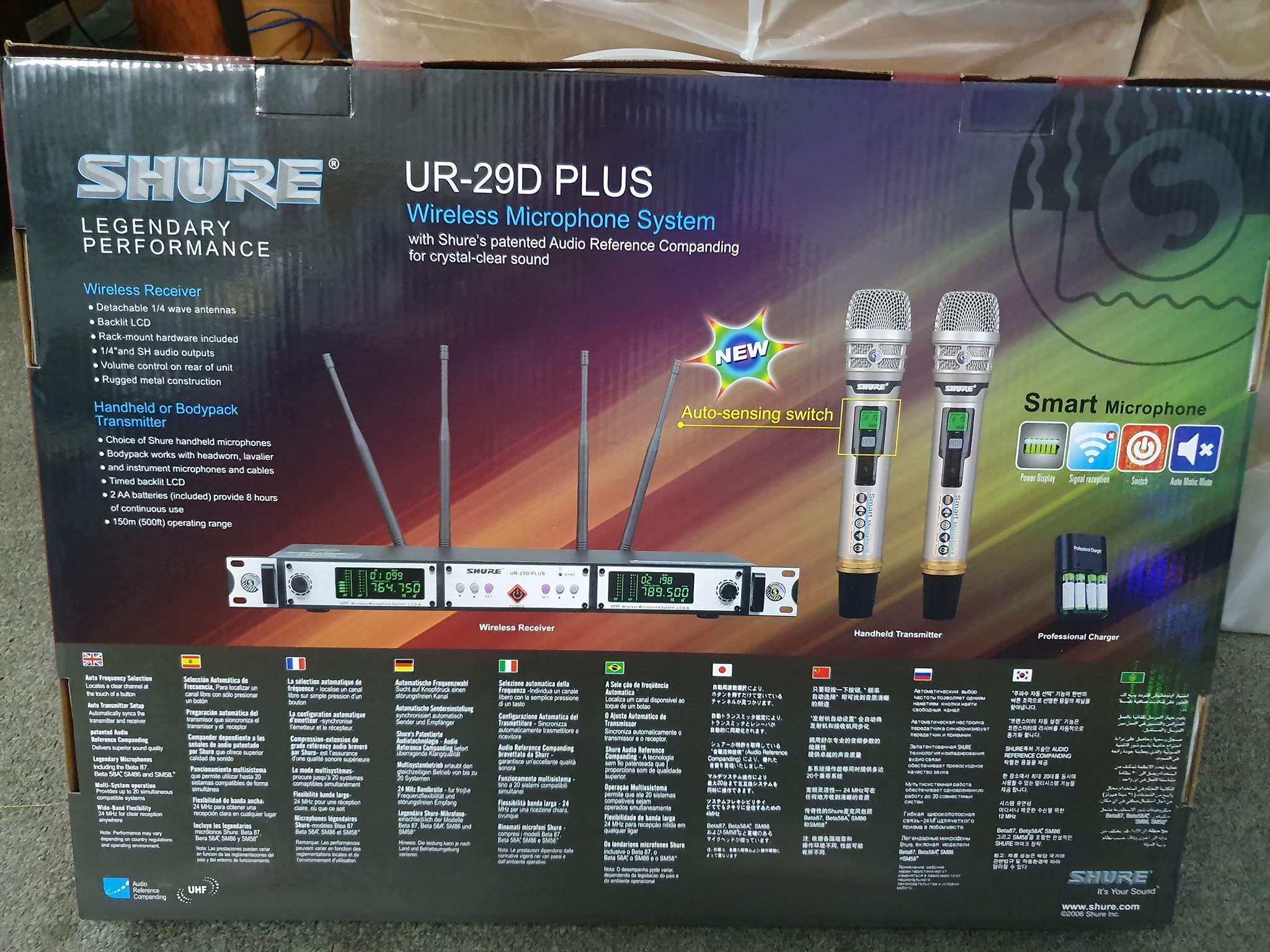 [HCM]Micro Shure UR29D Plus - Micro Không Dây 4 Râu Chấ t Lượng Loại 1