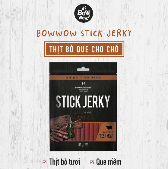Bánh thưởng cho chó Thịt bò que - Bowwow