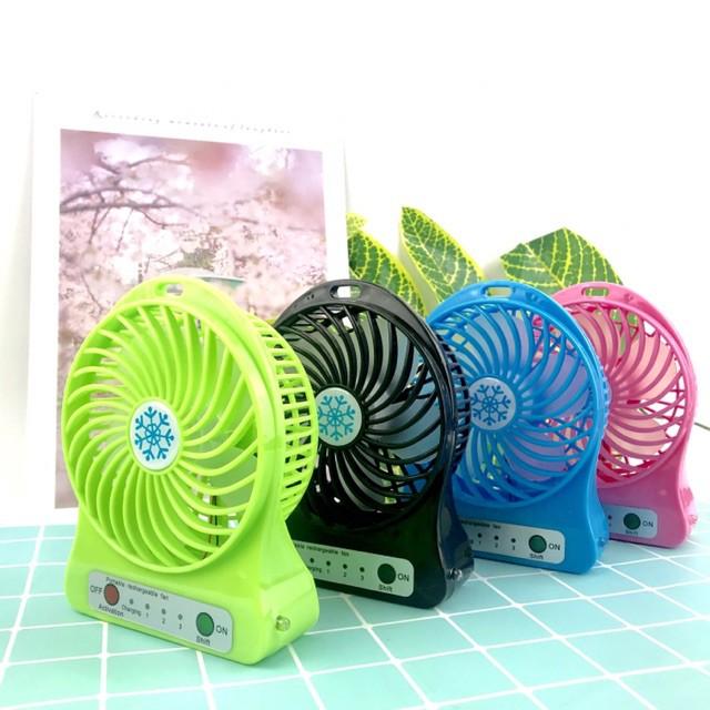 Quạt Tích Điện Mini 3 Chế Độ Pin Sạc