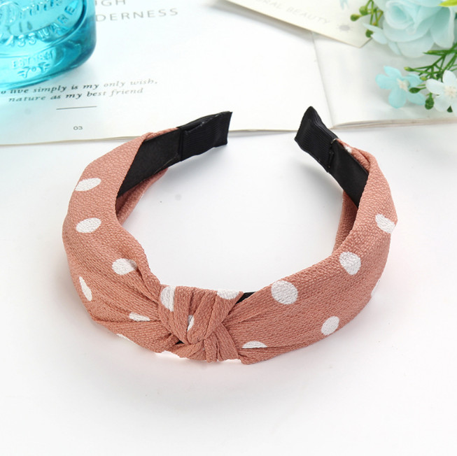 [HCM]Cài Tóc Kiểu Thắt Nút Chấm Bi Style Hàn Quốc