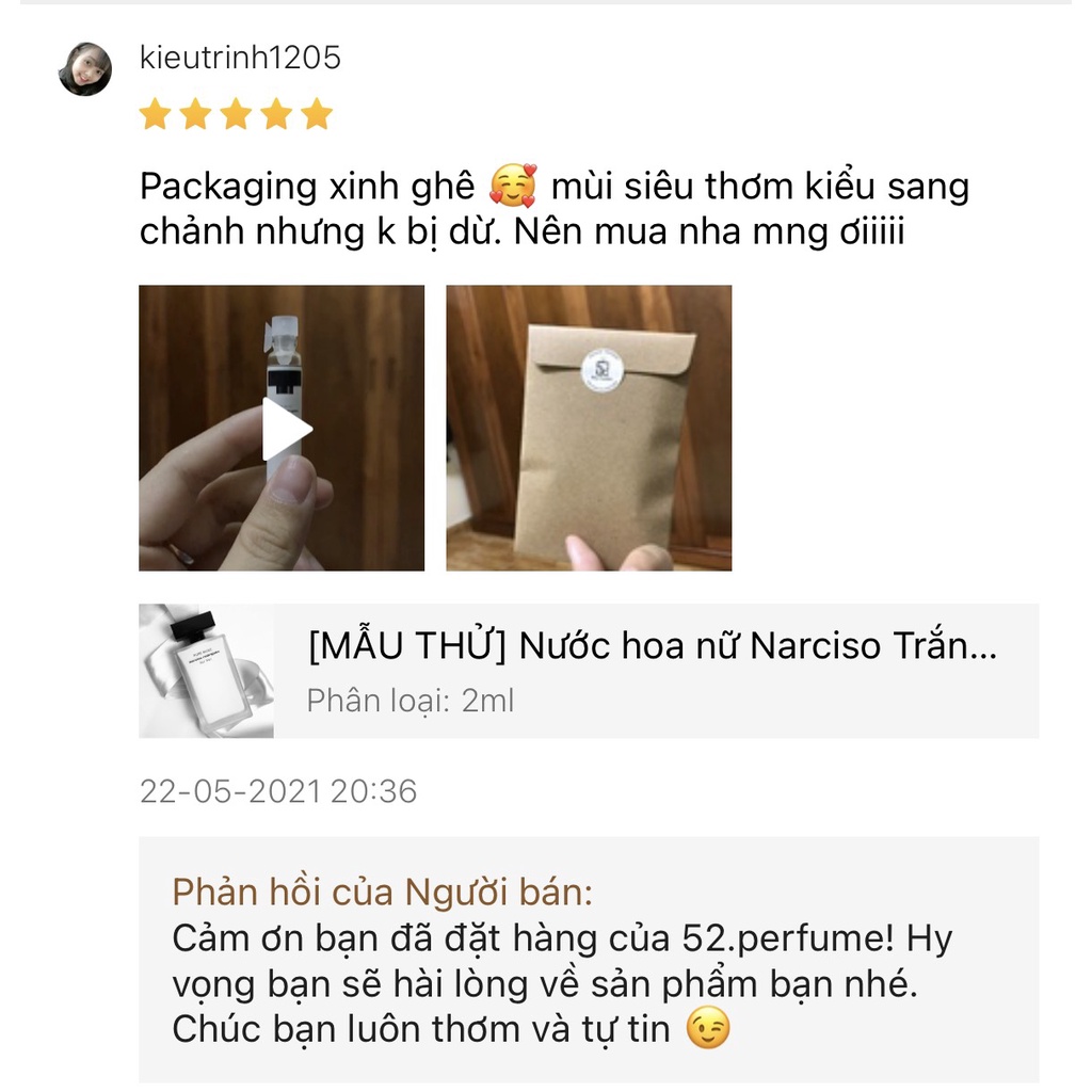 [MẪU THỬ] Nước hoa nữ Narciso Rouge (Nar đỏ) - 52.Perfume