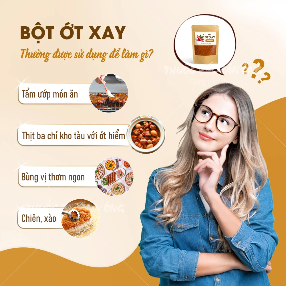 Bột ớt nguyên chất 500g (Nguyên liệu làm đồ ăn Hàn Quốc, khô, cay, thơm)