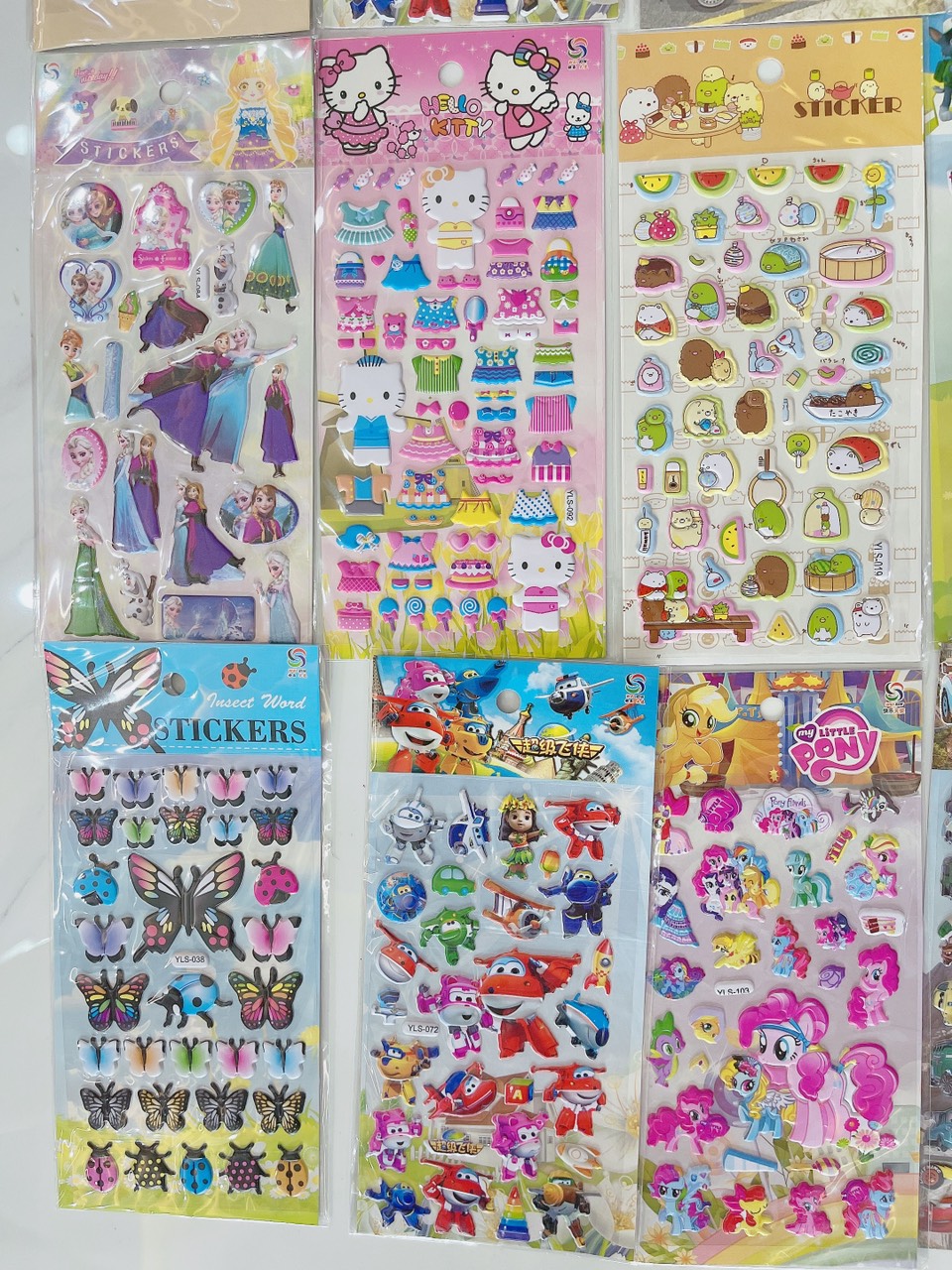 Hình dán đồ chơi sticker 3D nổi cho bé