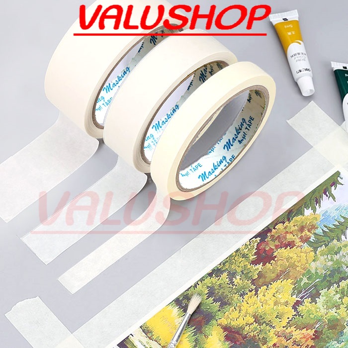 Băng keo giấy size 12mm - 24mm - 48mm Dày - Đẹp