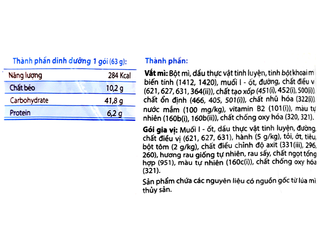 Combo 2 Thùng Mì Gấu Đỏ Chua Cay 30 gói X 63gr