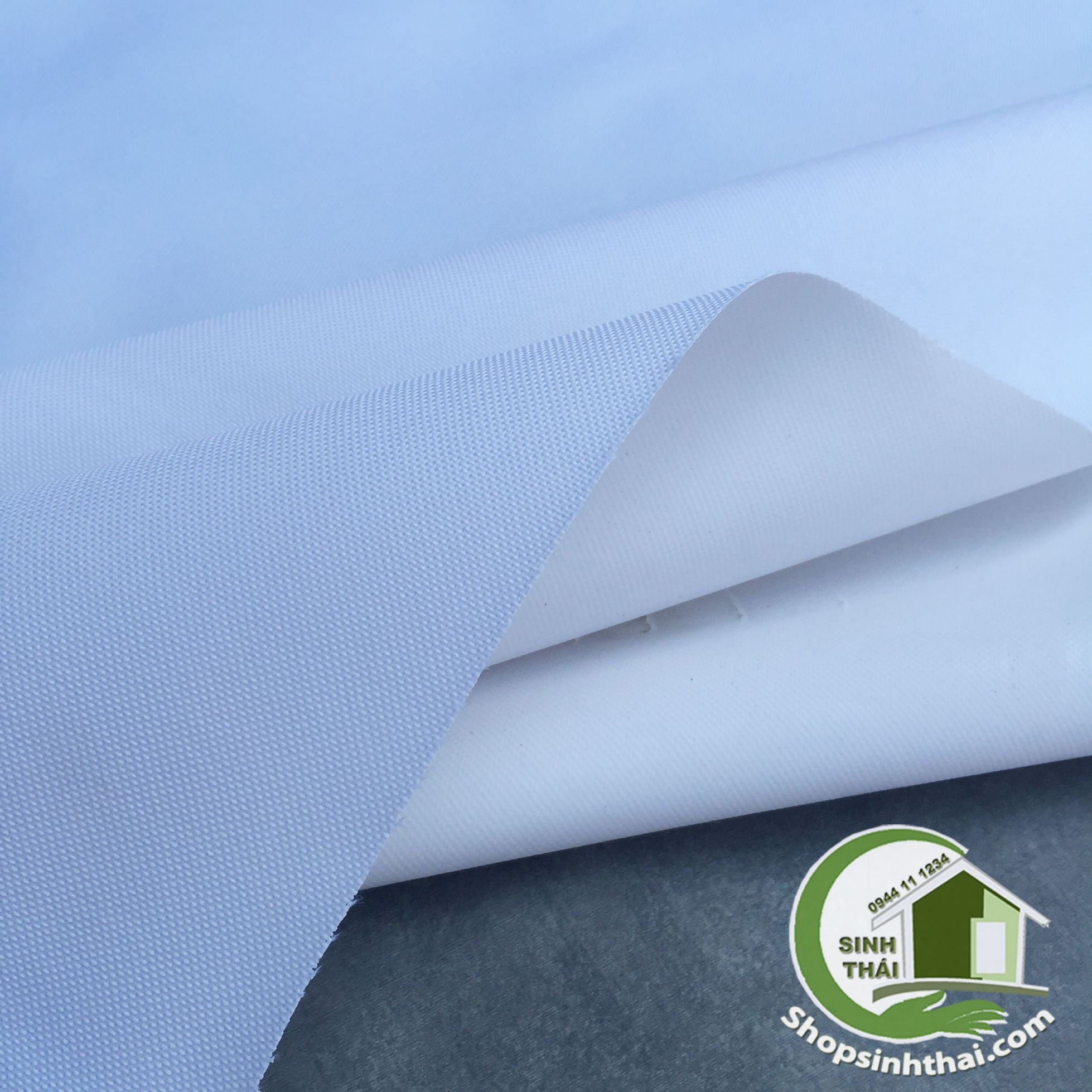 Vải bố PVC màu trắng - vải may balo túi xách