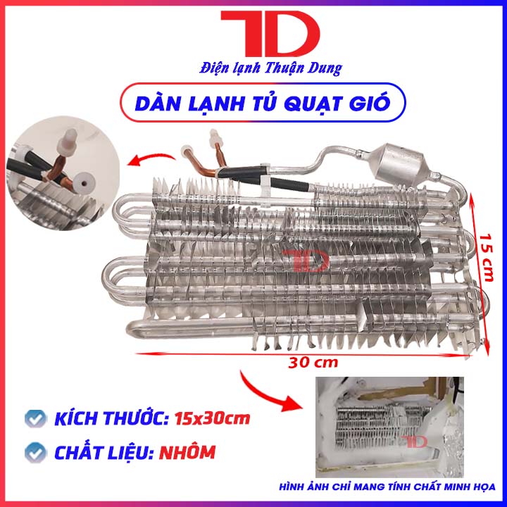Dàn lạnh tủ quạt gió 30x15 cm - điện lạnh thuận dung