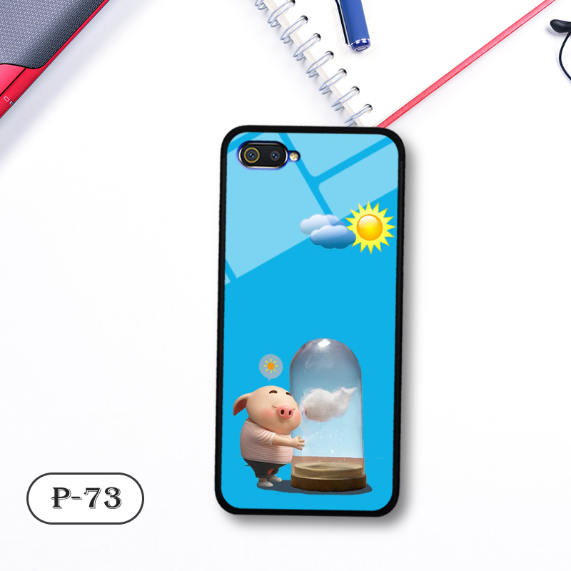 Ốp kính 3D cute REALME C2