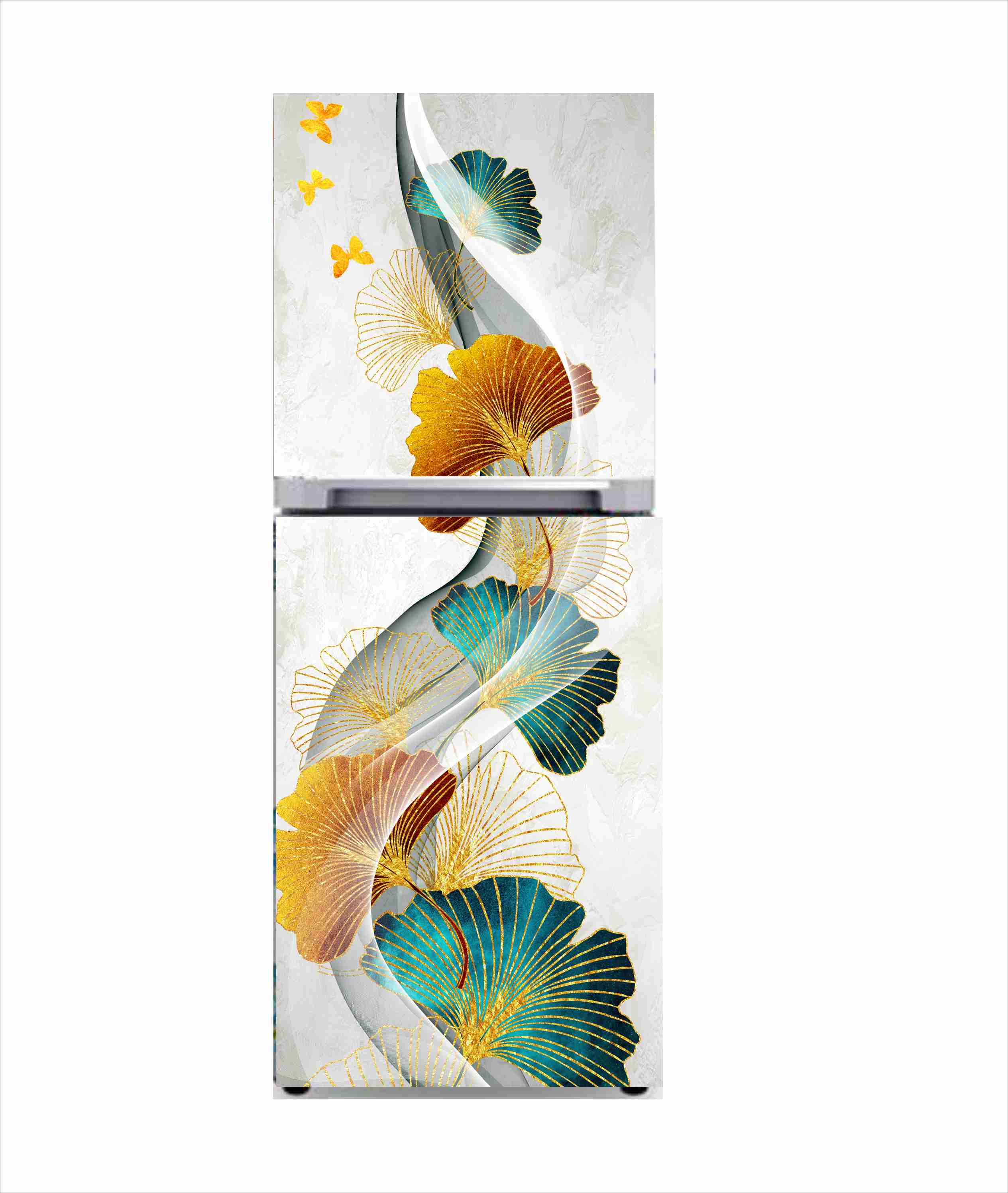 Decal dán trang trí tủ lạnh  - mẫu 3D sang trọng