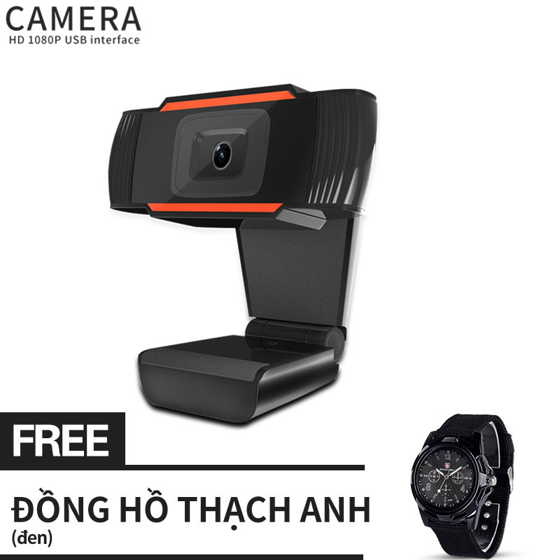 【Miễn phí Đồng hồ thạch anh】Webcam USB 2.0 480P Camera Web Cam 1080P độ cho máy tính xách tay PC