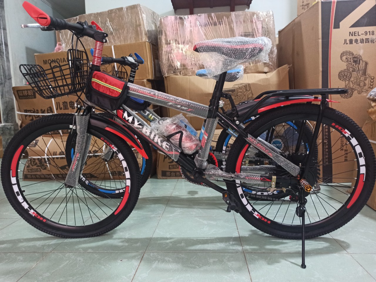 xe đạp trẻ em địa hình có đề cho bé trai học cấp 1 - 2 (7-15 tuổi)