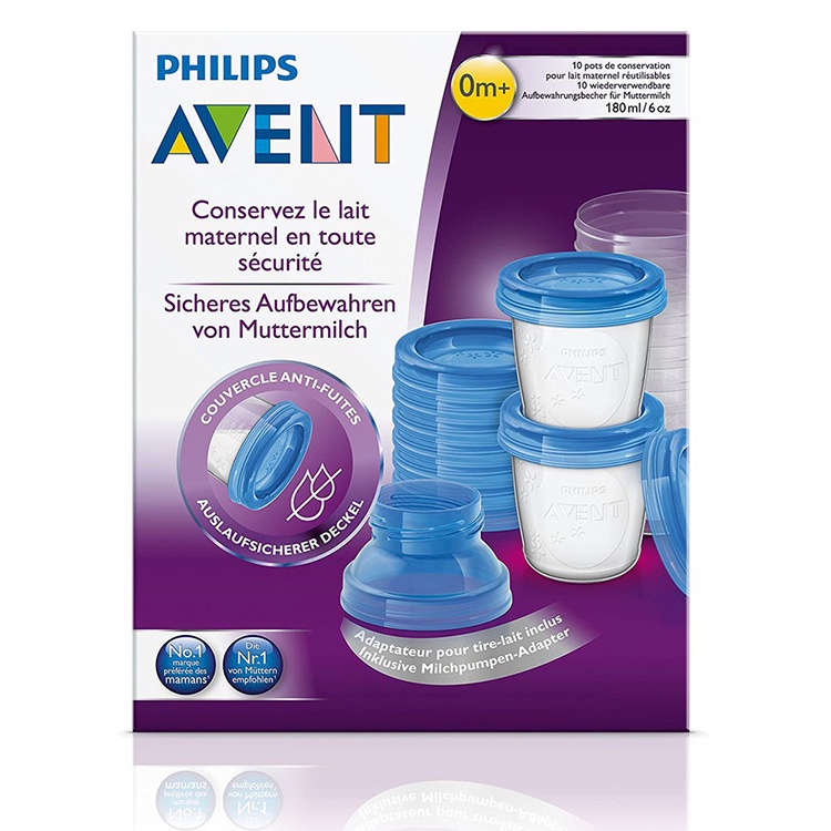 Cốc trữ sữa Avent 180ml chính hãng Vạn An phân phối