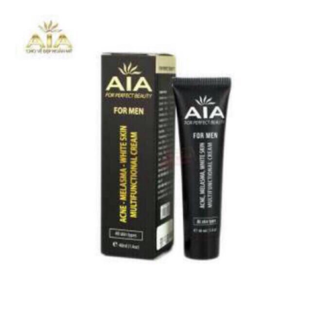 [HCM]Kem mụn dành cho nam- Kem mụn thâm – Mờ sẹo – Ngăn nhờn – Trắng da – Se khít lỗ chân lông dành cho nam AIA Cosmetics 40ml