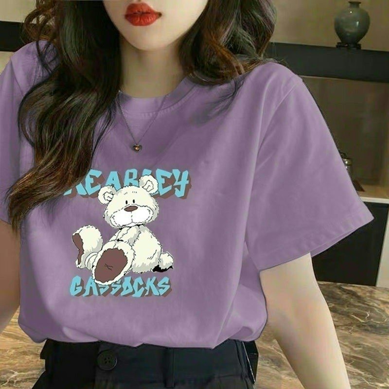 ÁO PHÔNG THUN NỮ IN HÌNH GẤU