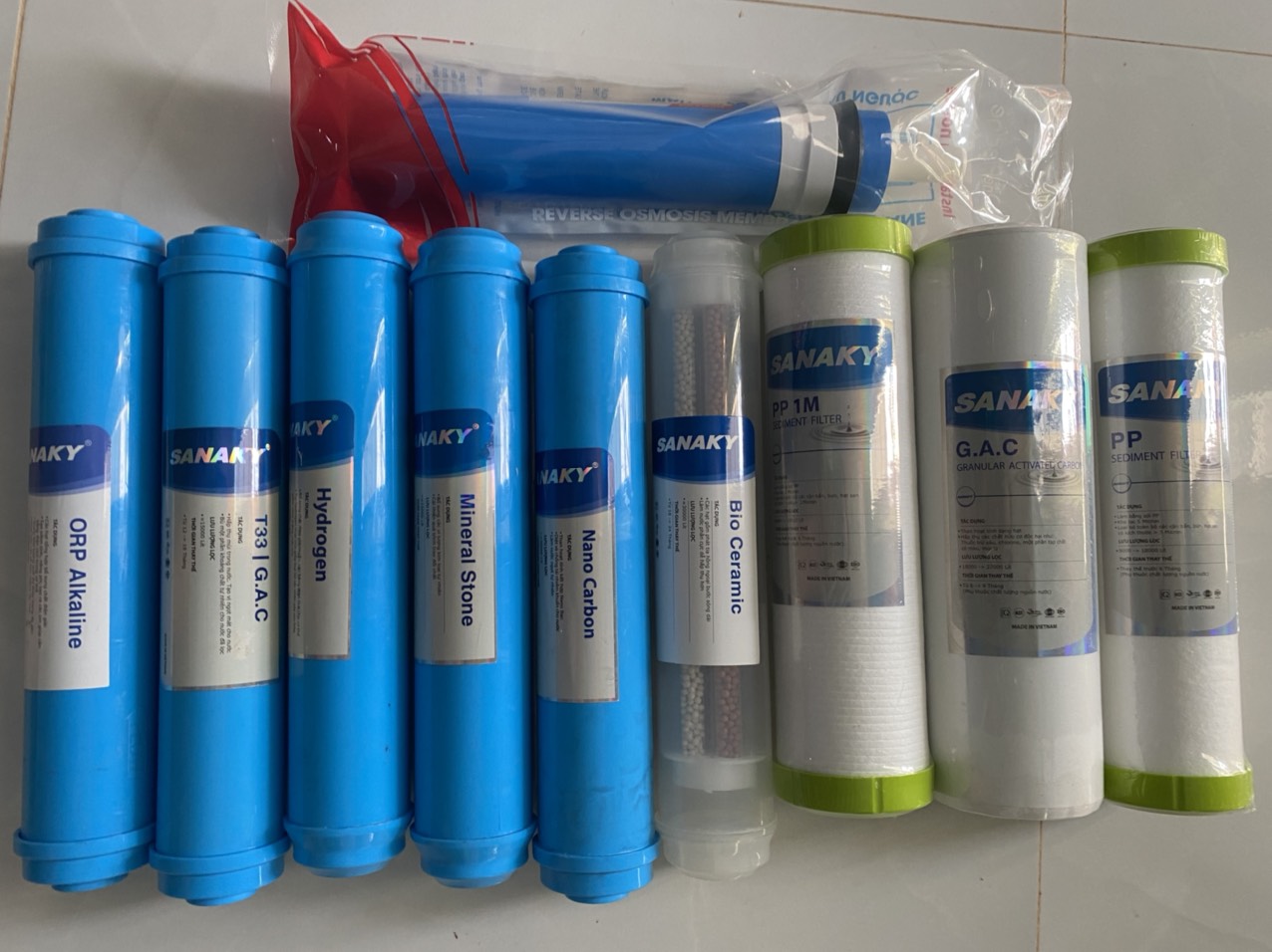 Bộ Lõi lọc nước Sanaky 10 lõi