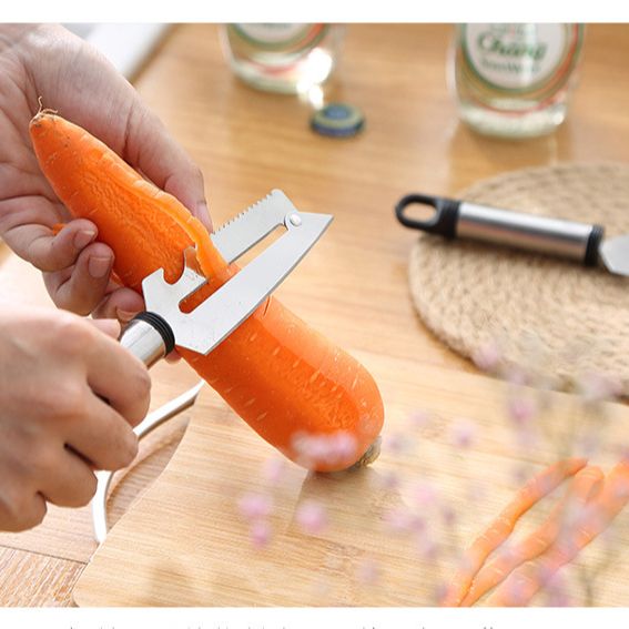 Dao bào kiêm dao cắt 2 lưỡi inox có móc treo đa năng tiện lợi