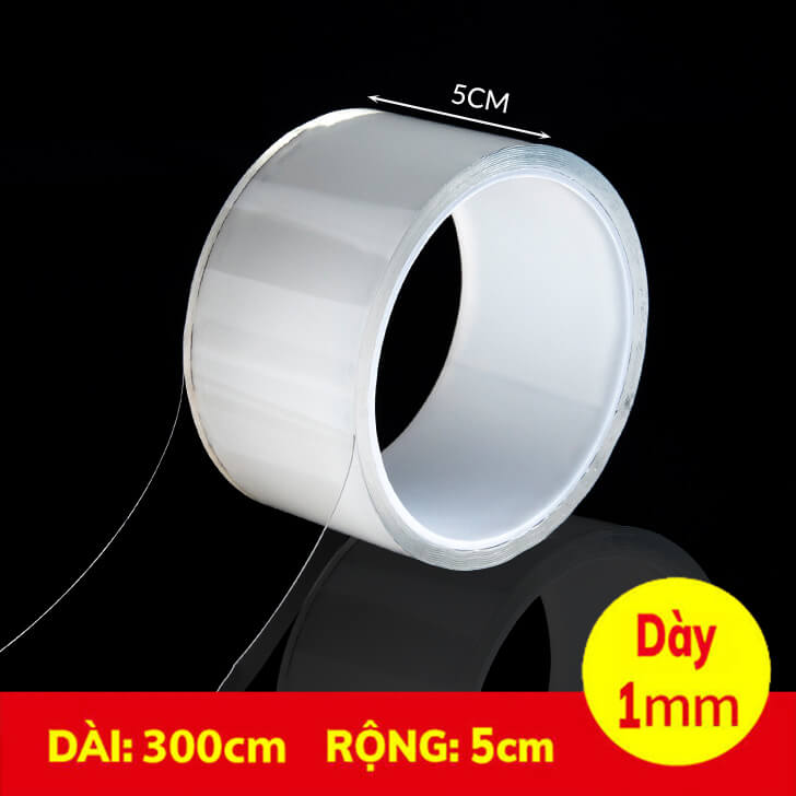 Nano Tape 2MM 1M & 3M Double Sided Tape Transparent Monster Tape Washable Reusable
