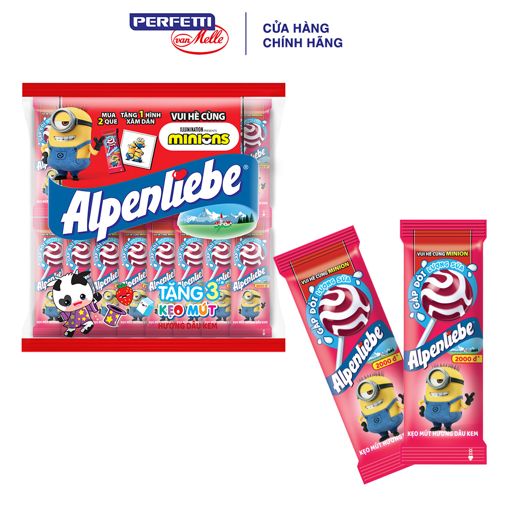 Kẹo mút Alpenliebe Sữa Caramen 36 que + 3 que