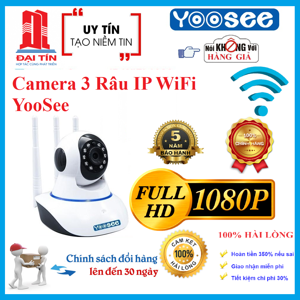 Camera ip wifi yoosee 3 râu 2.0m fullhd 1080p 10 đèn hồng ngoại đàm thoại 2 chiều có 4 mã lựa chọn quý khách vui lòng chọn đúng mã mình mong muốn