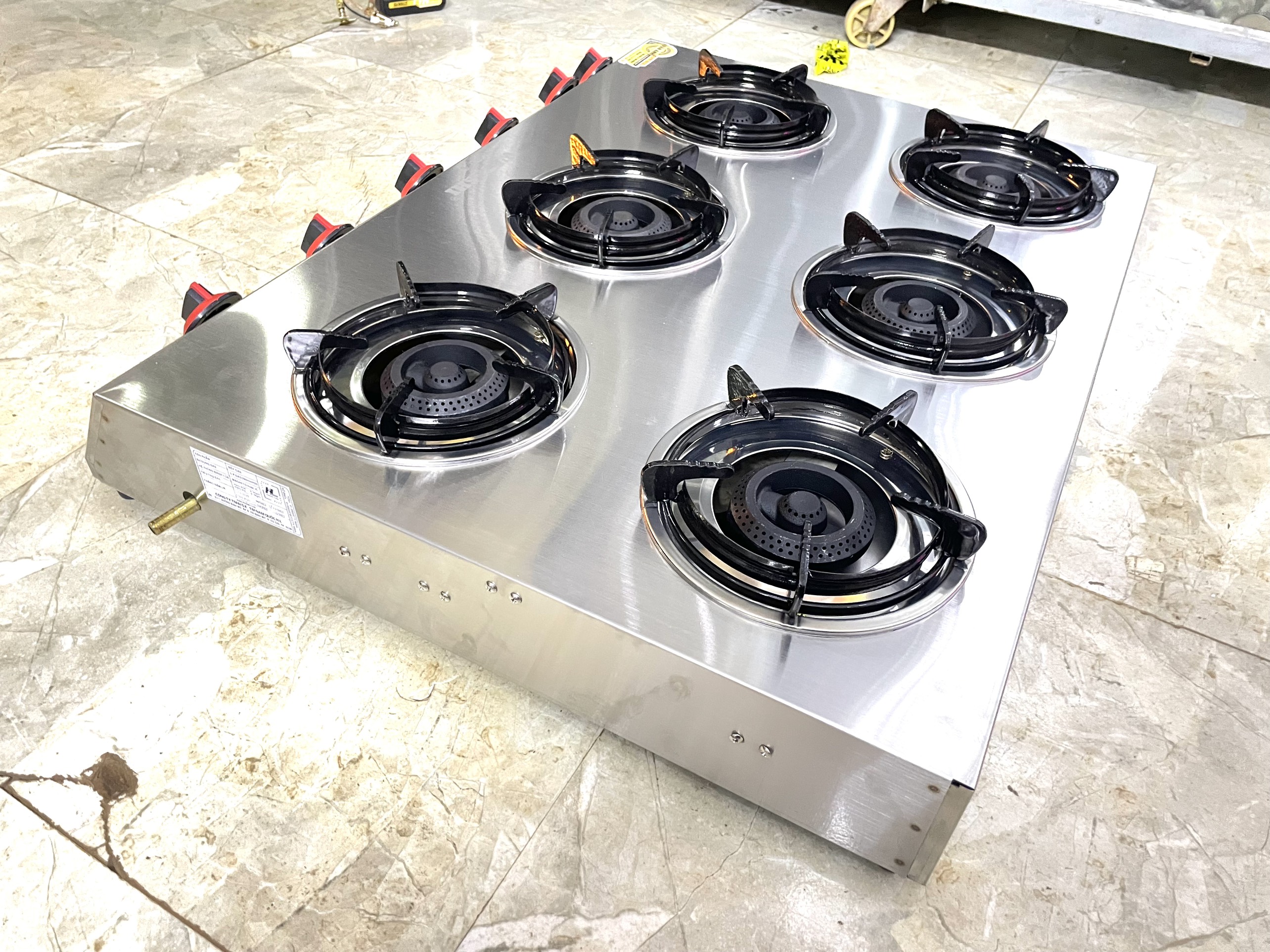BẾP GAS 6 LÒ INOX CAO CẤP WHATASHI