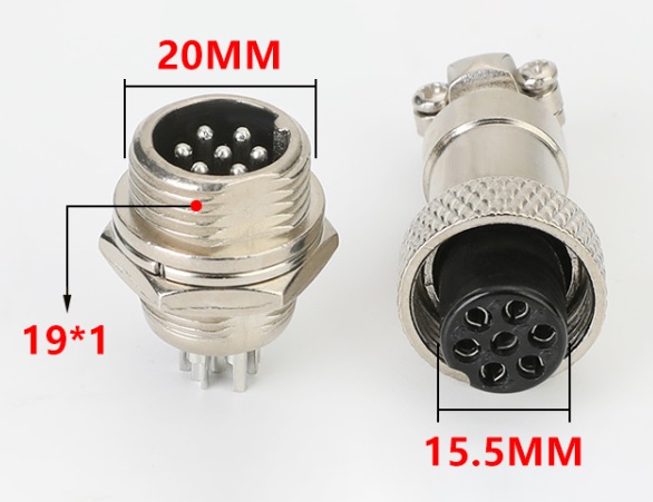 Bộ giắc cắm đực cái GX19 4 chân