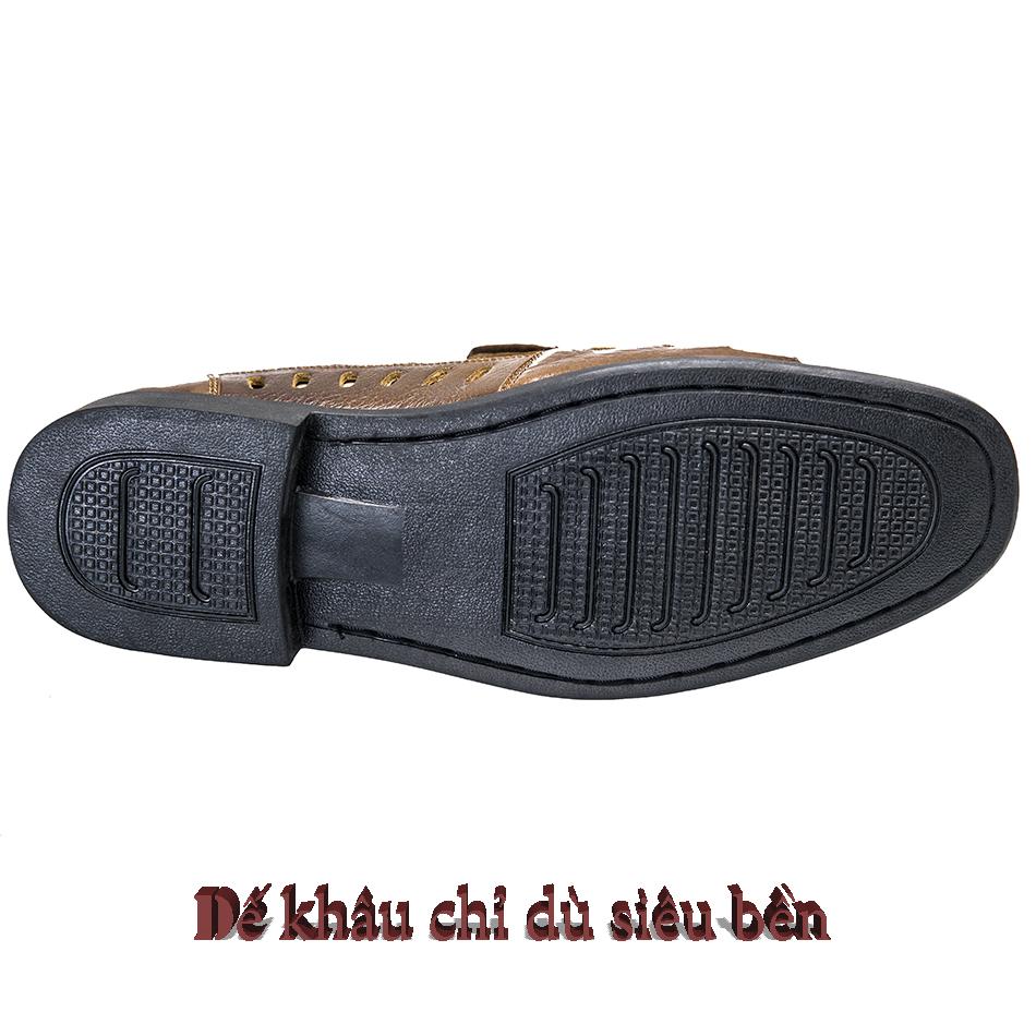 giày hè nam DA BÒ THẬT thoáng mát - BH 1 NĂM