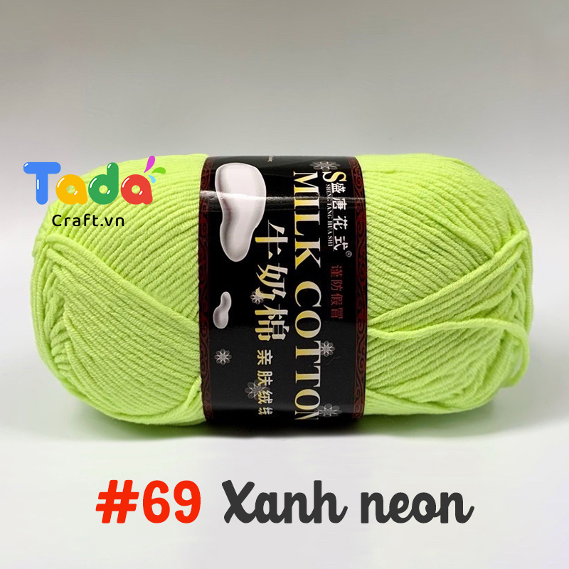 Len milk cotton loại 1 cuộn lớn 125gr