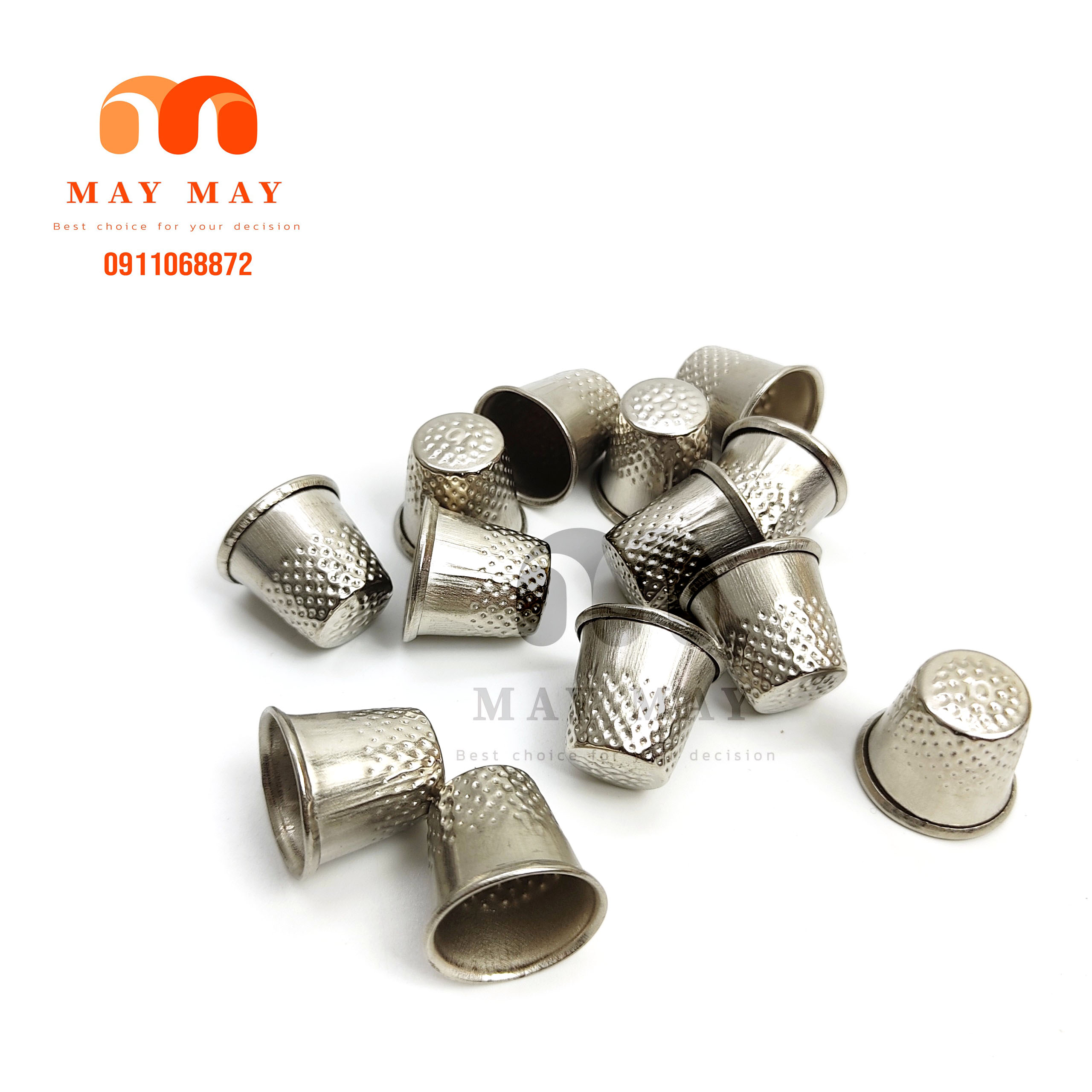 Đê đẩy kim dùng trong may vá thêu thùa - Dụng cụ bảo vệ ngón tay khi may vá - Đê tay kim loại