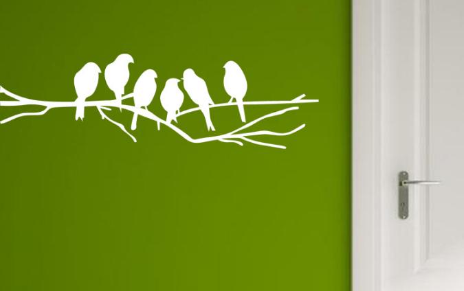 [HCM]Decal trang trí Cành Cây Chim Đen và Chim Trắng