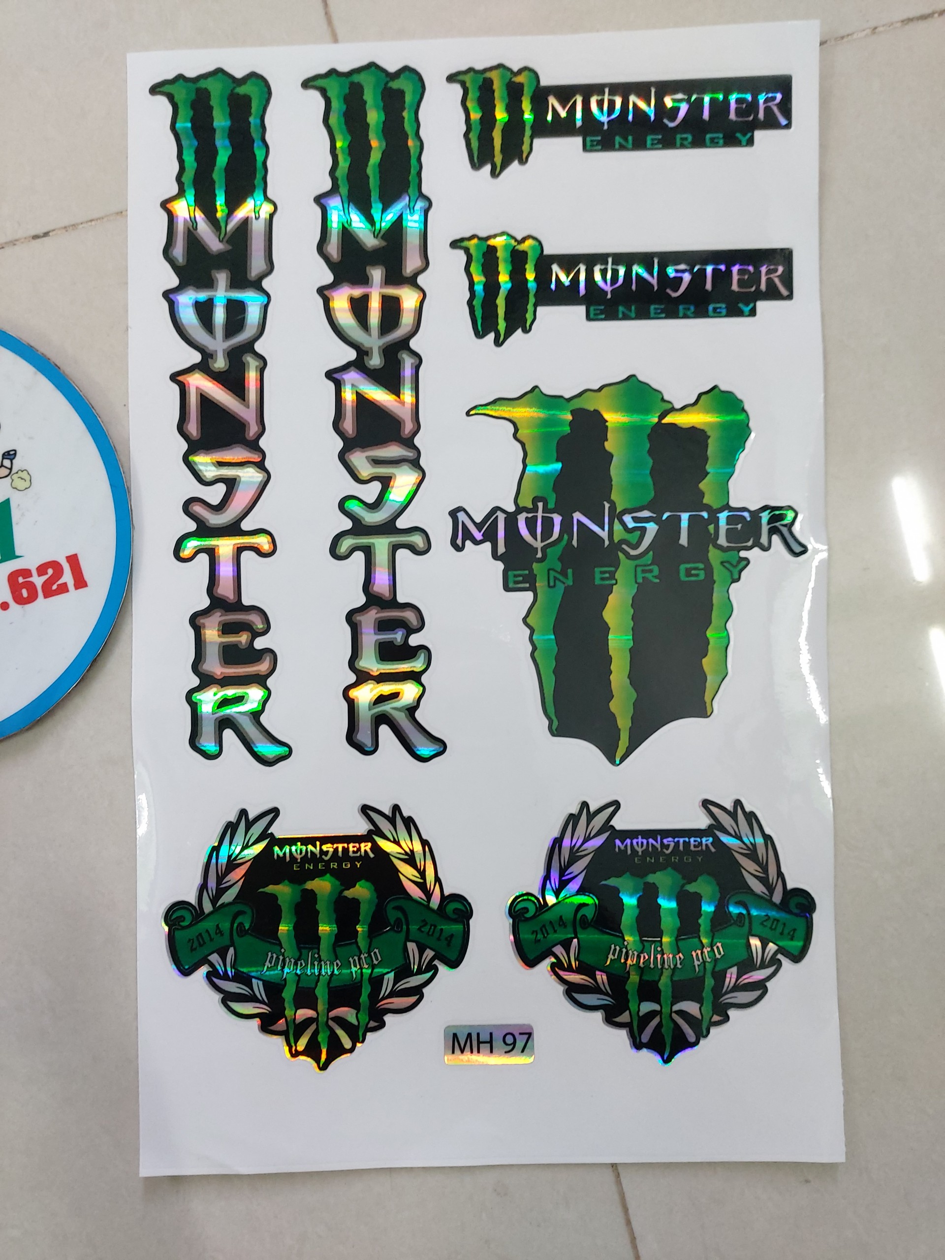Tem logo monter 7 màu trọn bộ