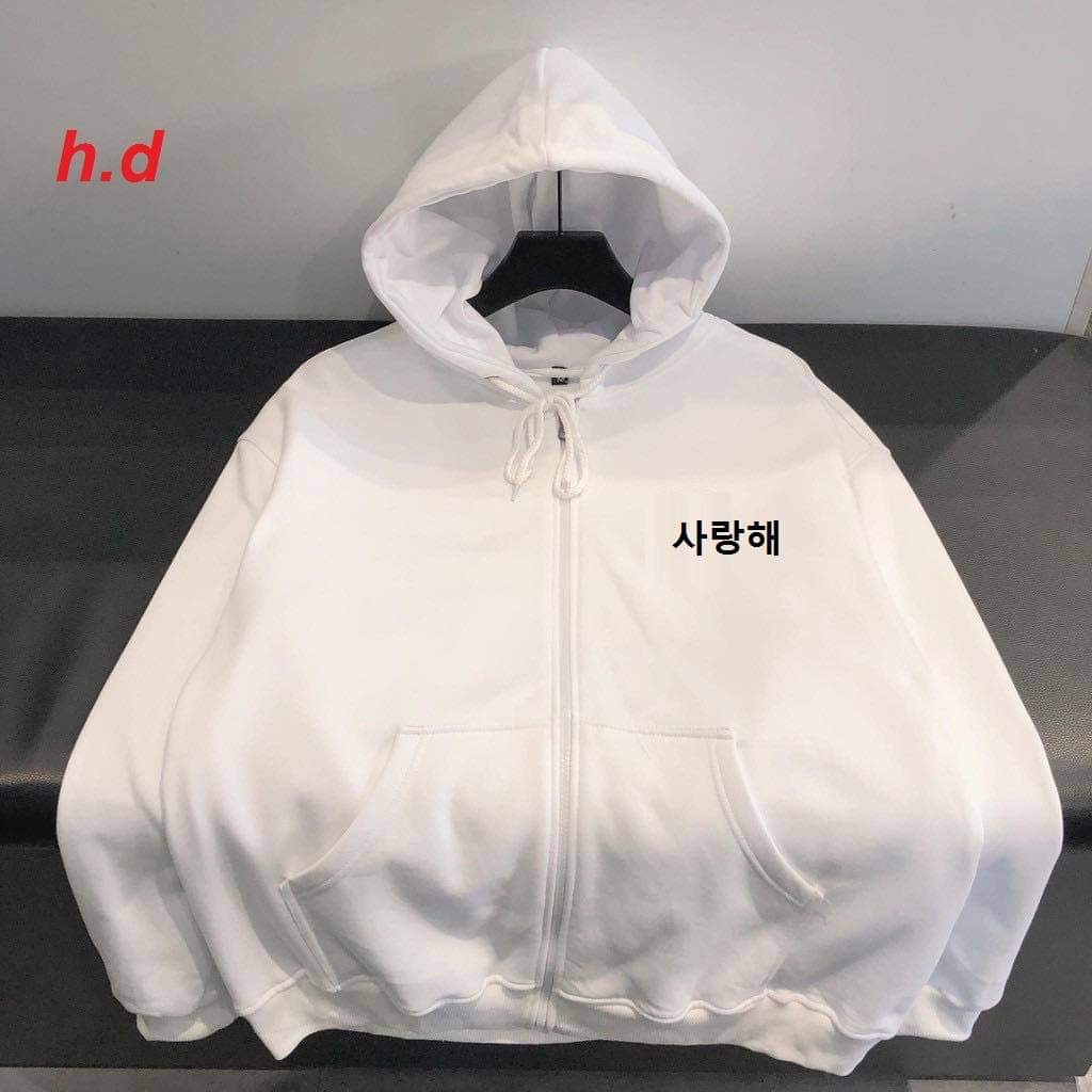 Áo khoác nỉ chữ hàn HDA1120