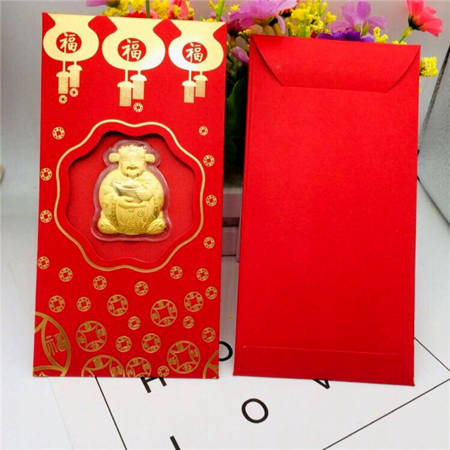 [HCM]Bao Lì Xì Thần Tài Mạ Vàng May Mắn Rước Tài Lộc – Quà Tết Độc Đáo Có  Ý Nghĩa – May Mắn Cho Ngày Vía Thần Tài