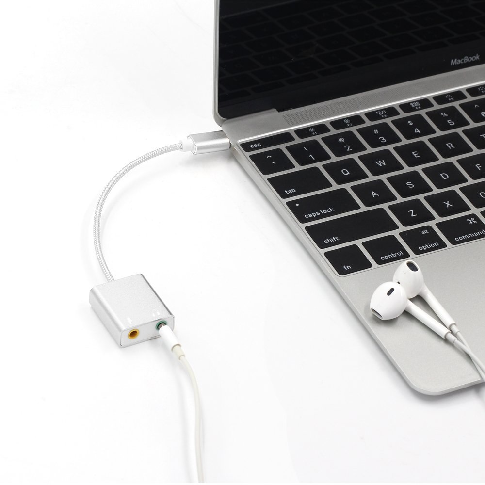 Dây chia mic và loa từ cổng Type C - Usb sound 7.1 Type C ( Dây )